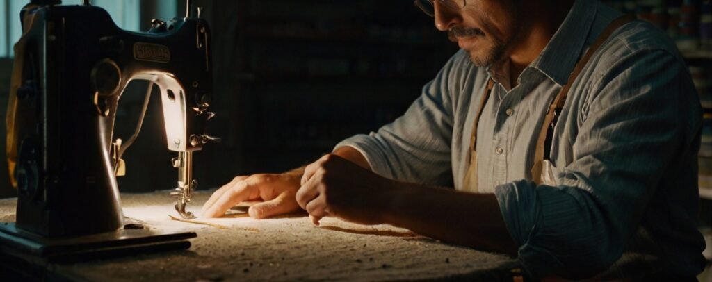 Costurero trabajando