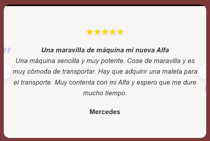 Reseña 3 máquina de coser